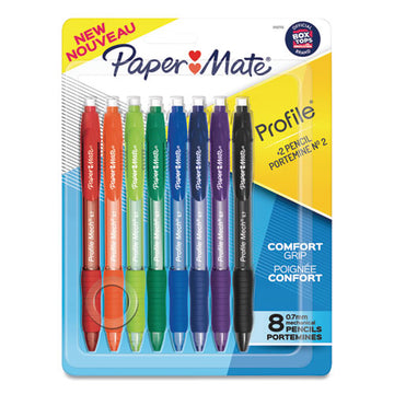 Paper Mate® Profile Mechanical Pencils, 0.7 Mm, Hb (#2), Black Lead, Assorted Barrel Colors, 8-pack freeshipping - TVN Wholesale